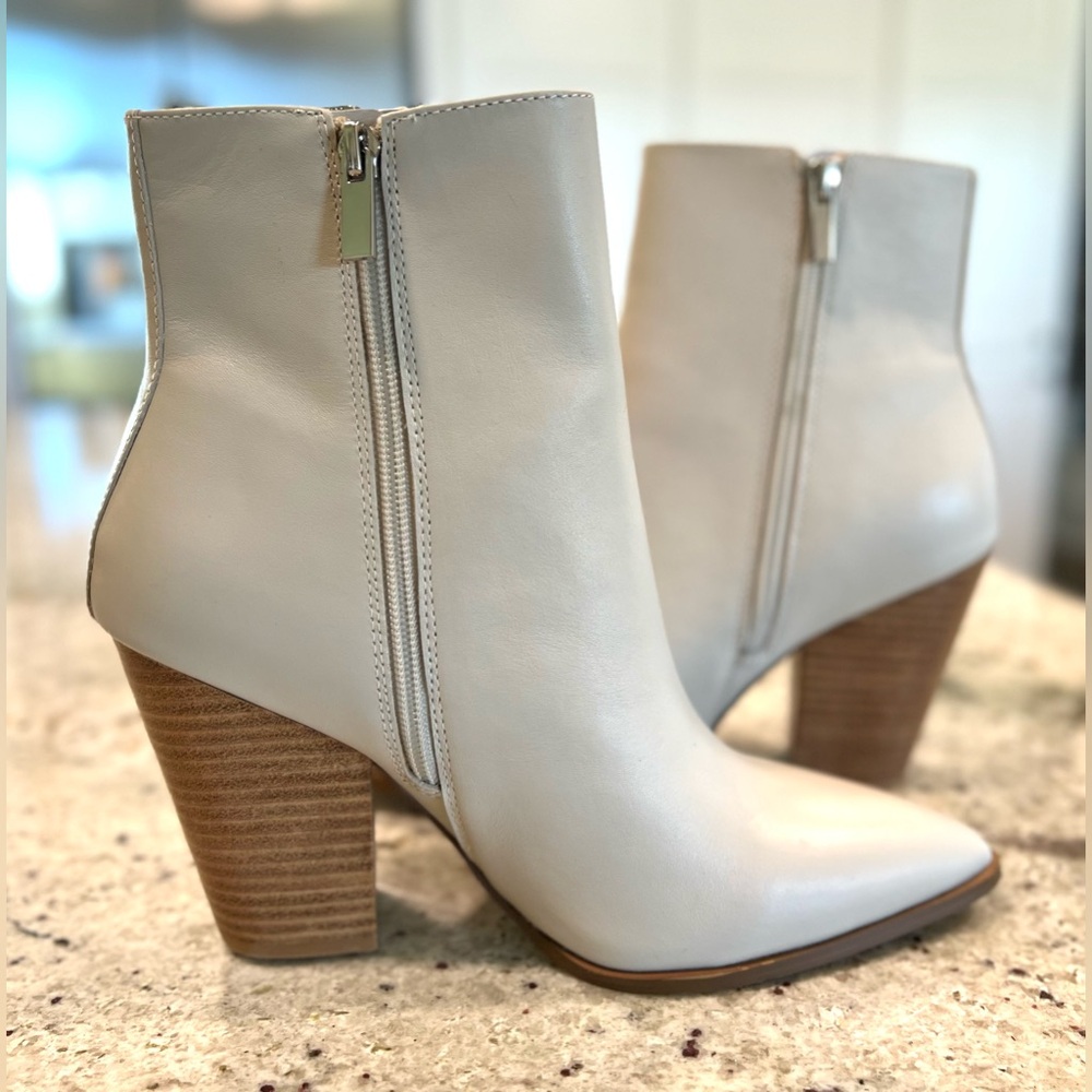 Steve Madden “Liz” Heeled Ankle Boots with Woven Accent - Picture 4 of 12